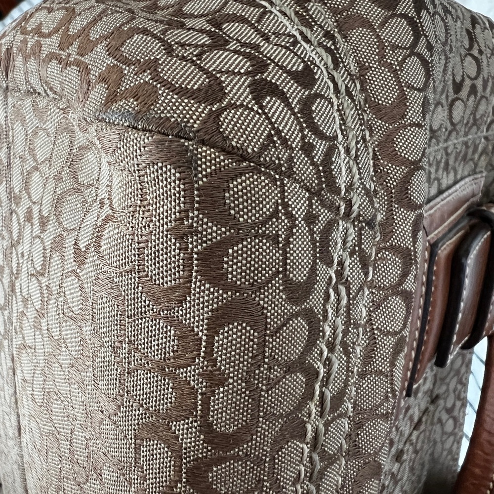 🤎 Coach Soho Mini Signature Tote Satchel  F12310 Brown Khaki Y2K Camel Leather - Picture 8 of 16